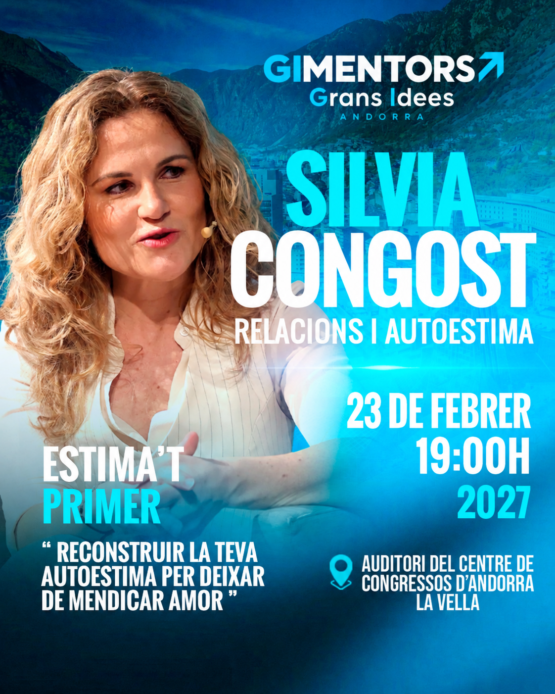 Cartel de Silvia Congost — Quiérete primero, 23 de febrero de 2027